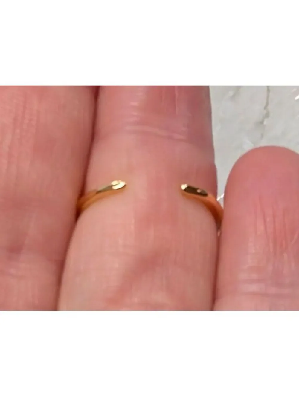 New 14K Gold Filled GF Knot Cuff Ring Size 4 Open Band Finger Toe Midi Kiddie